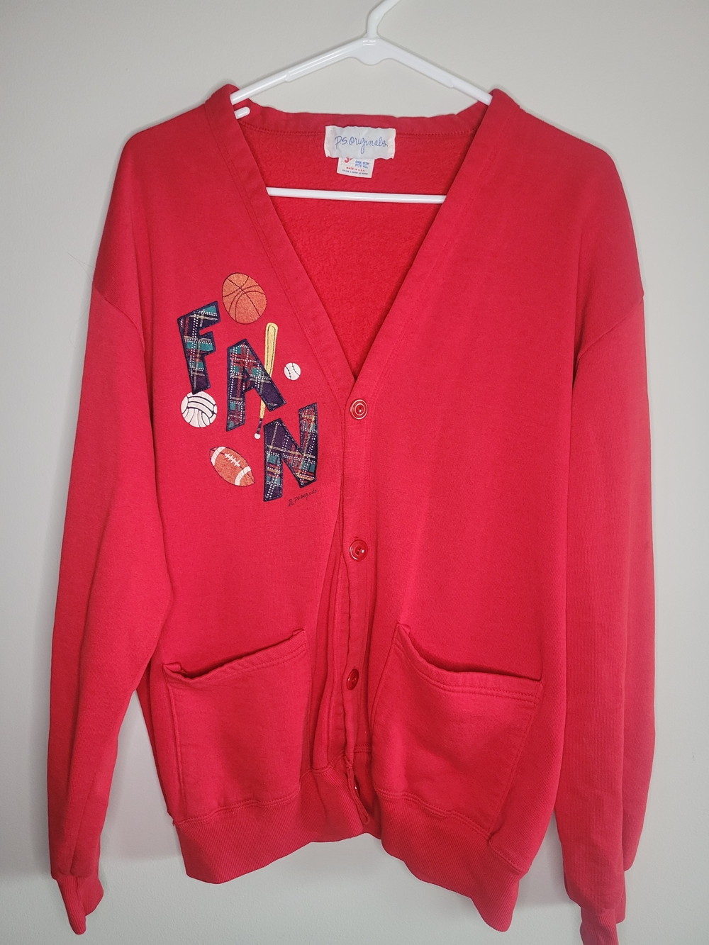 Vintage Ladies Sports Button Sweater